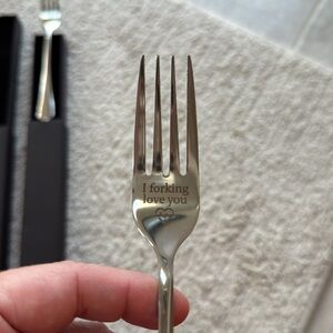 NIB "I Forking Love You", "I Forking Love You, Too"-Stainless Steel Dinner Forks